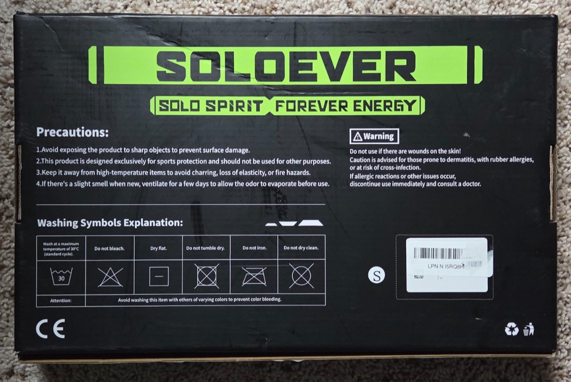 NEW! SMALL Soloever Copper-Infused Back Brace for Men Lower Back Pain Relief