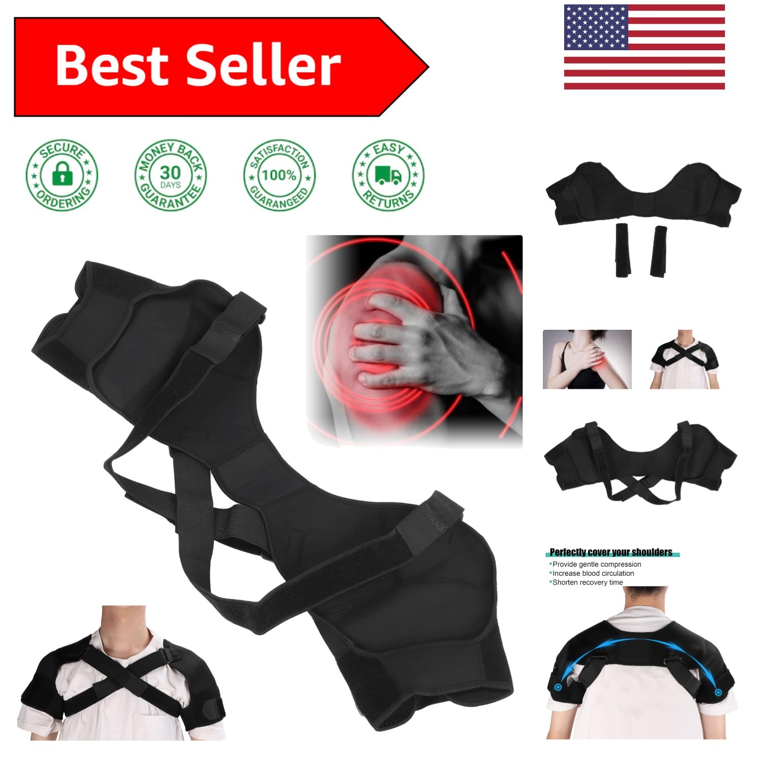 Elastic Shoulder Support Strap for Enhanced Recovery During Outdoor Activities