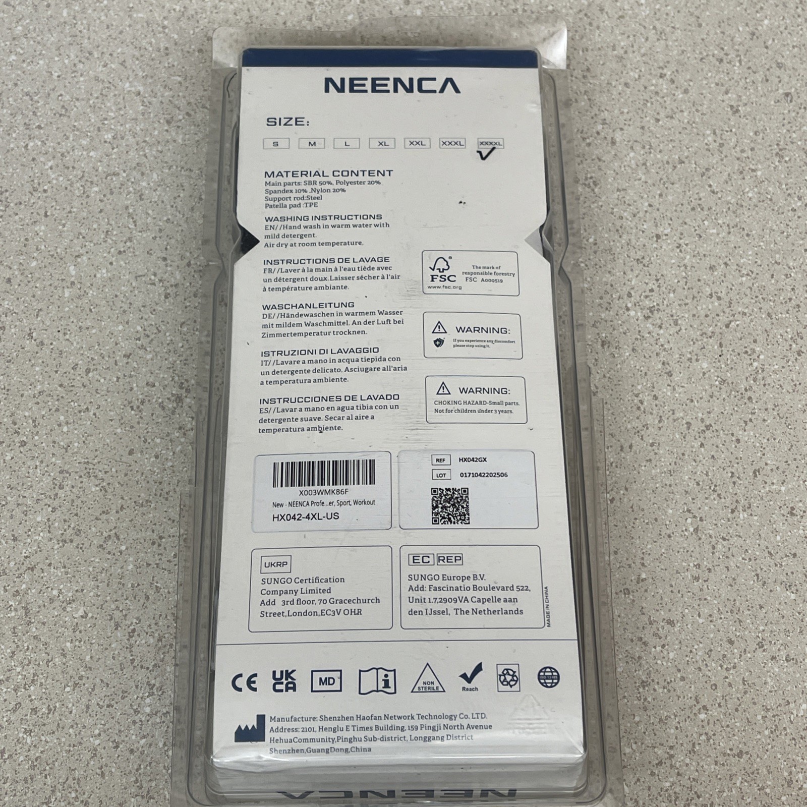 NEENCA Professional Knee Brace Hinged Knee Support Hx043 XXXXL