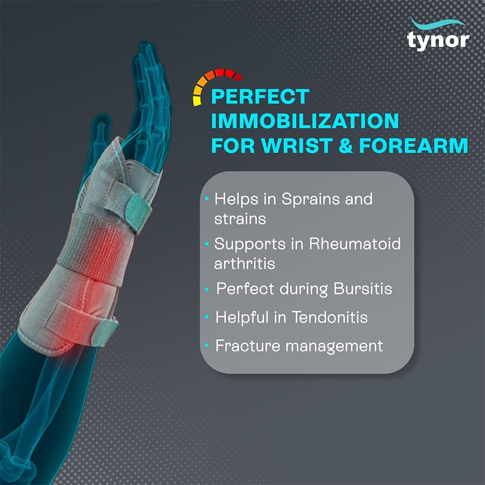 TYNOR Wrist & Forearm Splint Provides Perfect Immobilization To Wrist (Left) FS
