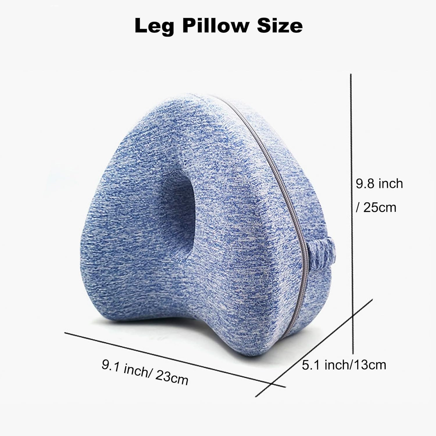 Memory Foam Knee Pillow for Side Sleepers, Adjustable Leg Support for Alignment