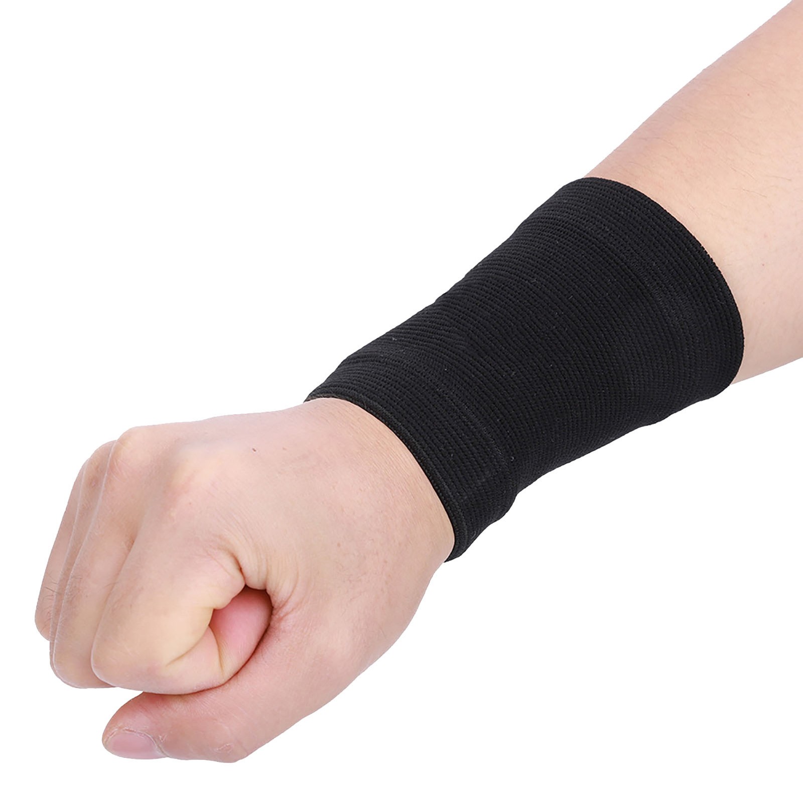 A Pair Of Polyester Fiber Black Sports Outdoor Super Elastic Knitting Flexible