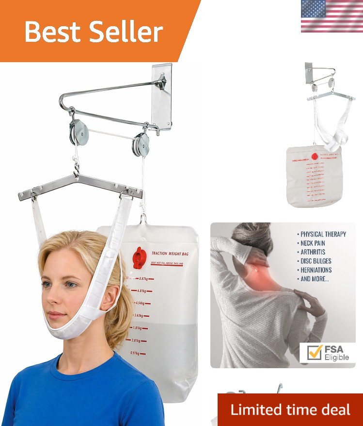 Neck and Back Stretcher – Adjustable Cervical Traction Device for Home Therapy