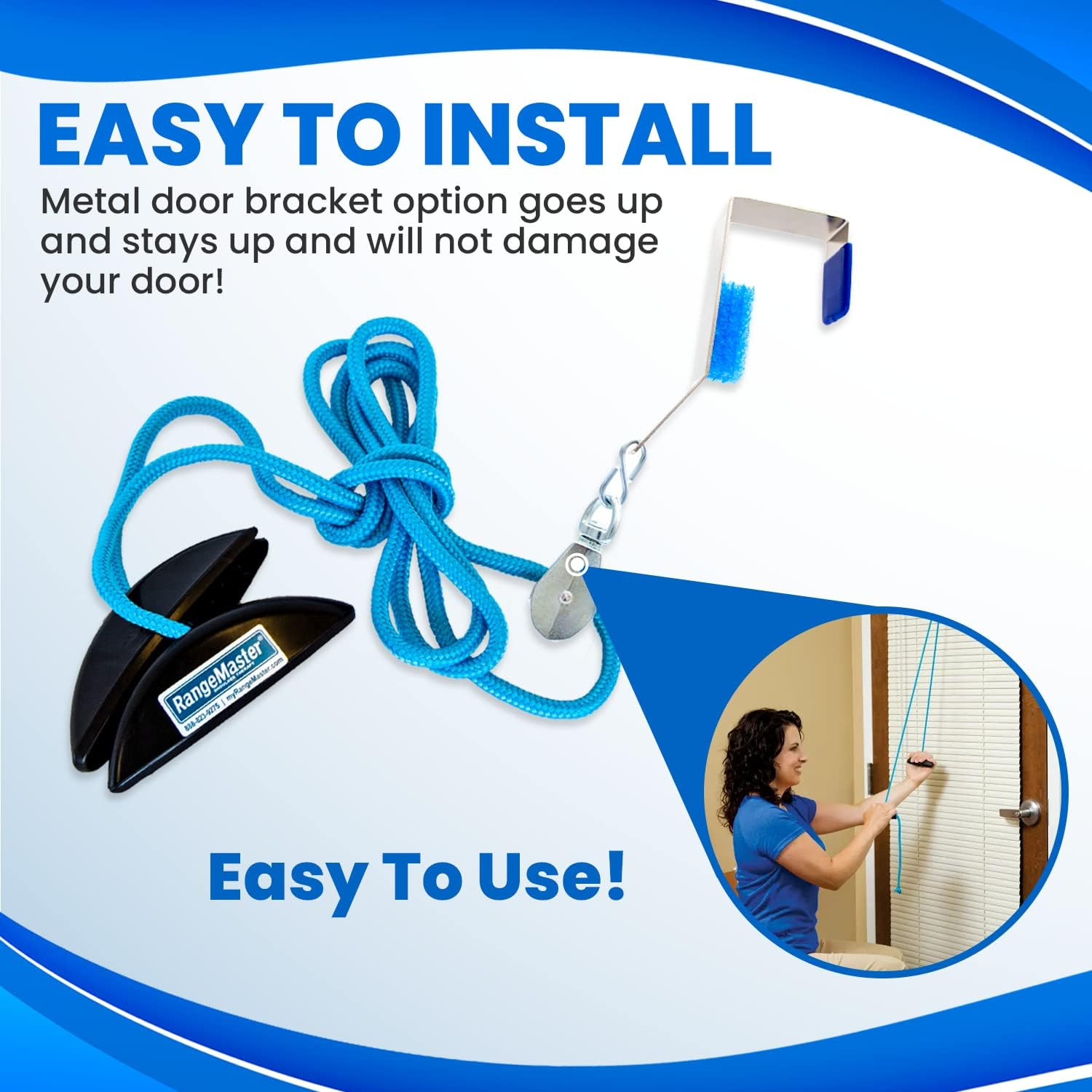 Shoulder Pulley over Door Physical Therapy Pain Relief Durable Metal Bracket …