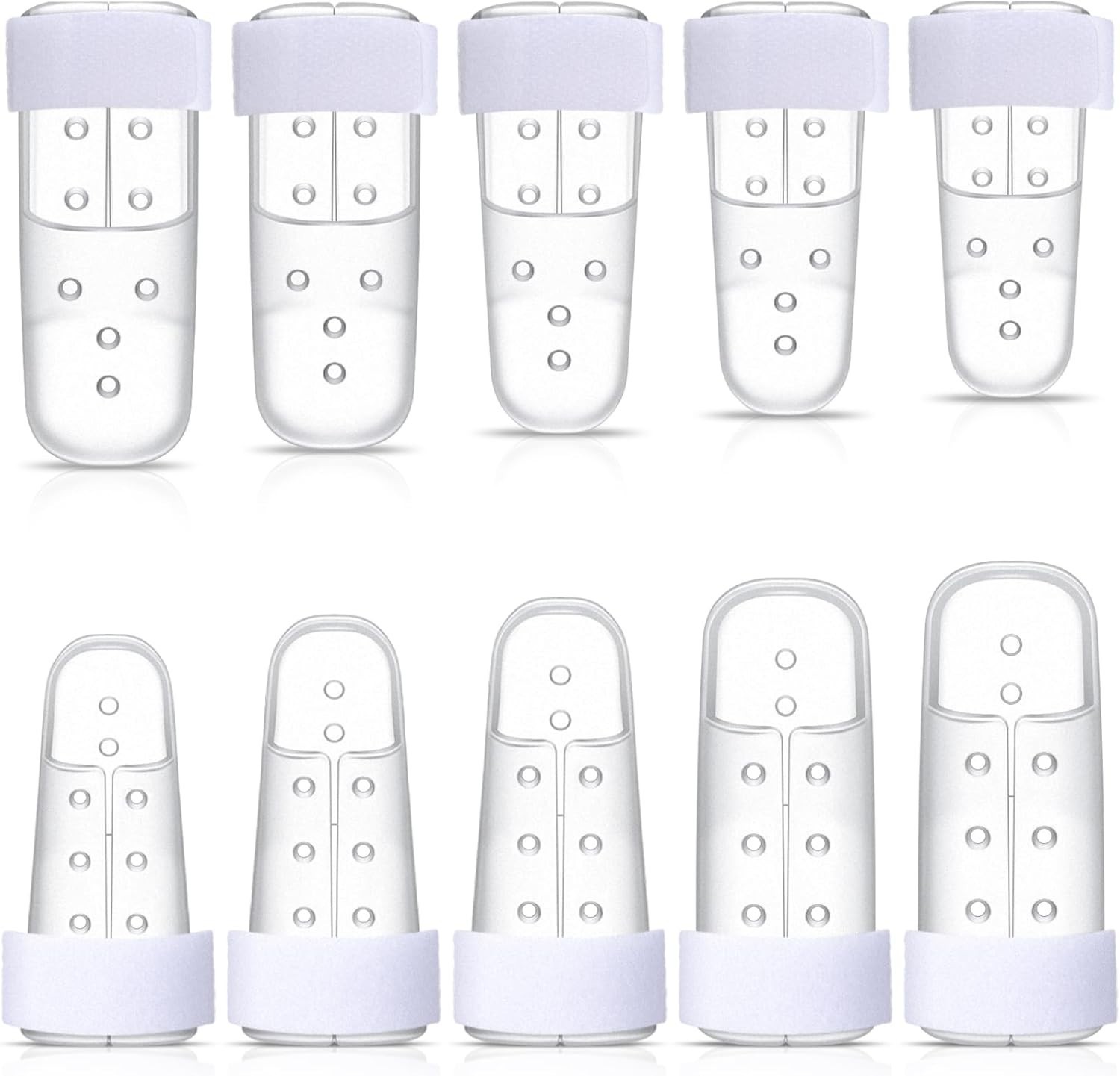 10-Pack Adjustable Finger Support Splints for Injury & Arthritis