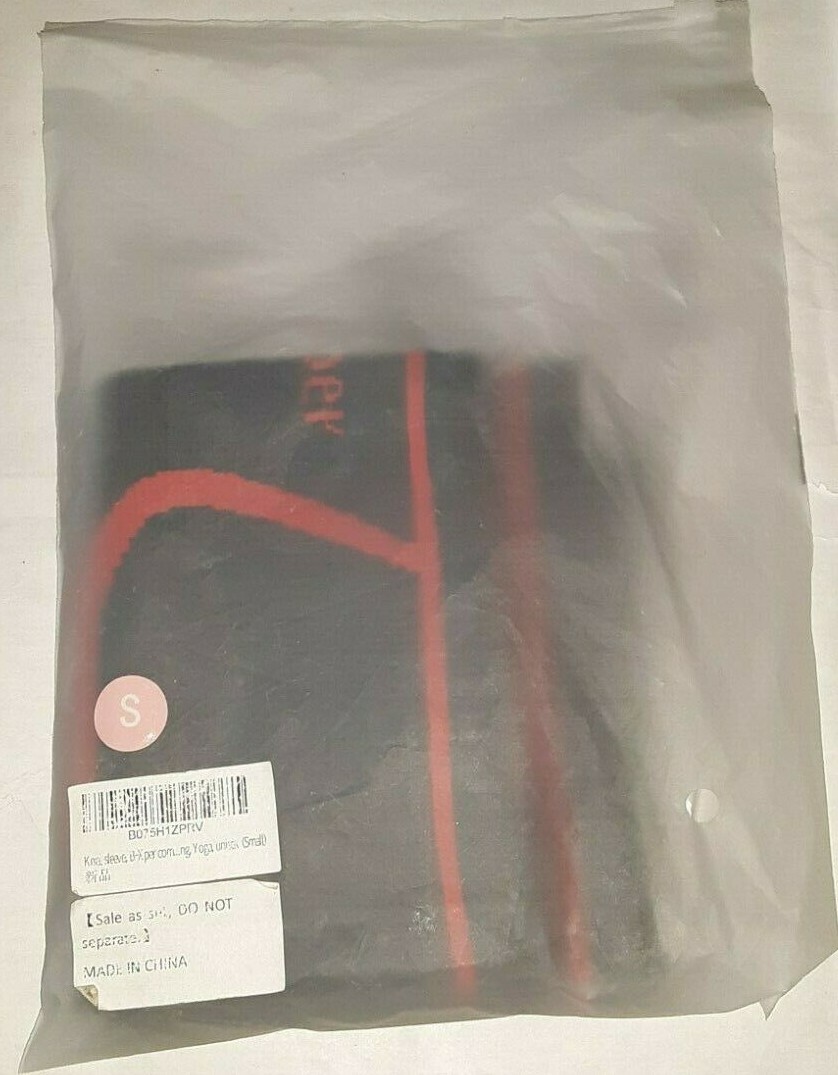 2 sleeve set B-XPER COMPRESSION KNEE SLEEVE JOINT RELIEF SPORTS BLACK/RED SMALL