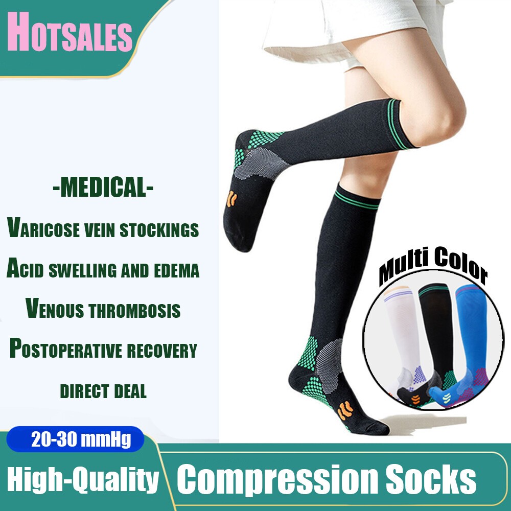 Compression Socks 20-30mmHg Men Women Knee High Medical Grade Support Stockings