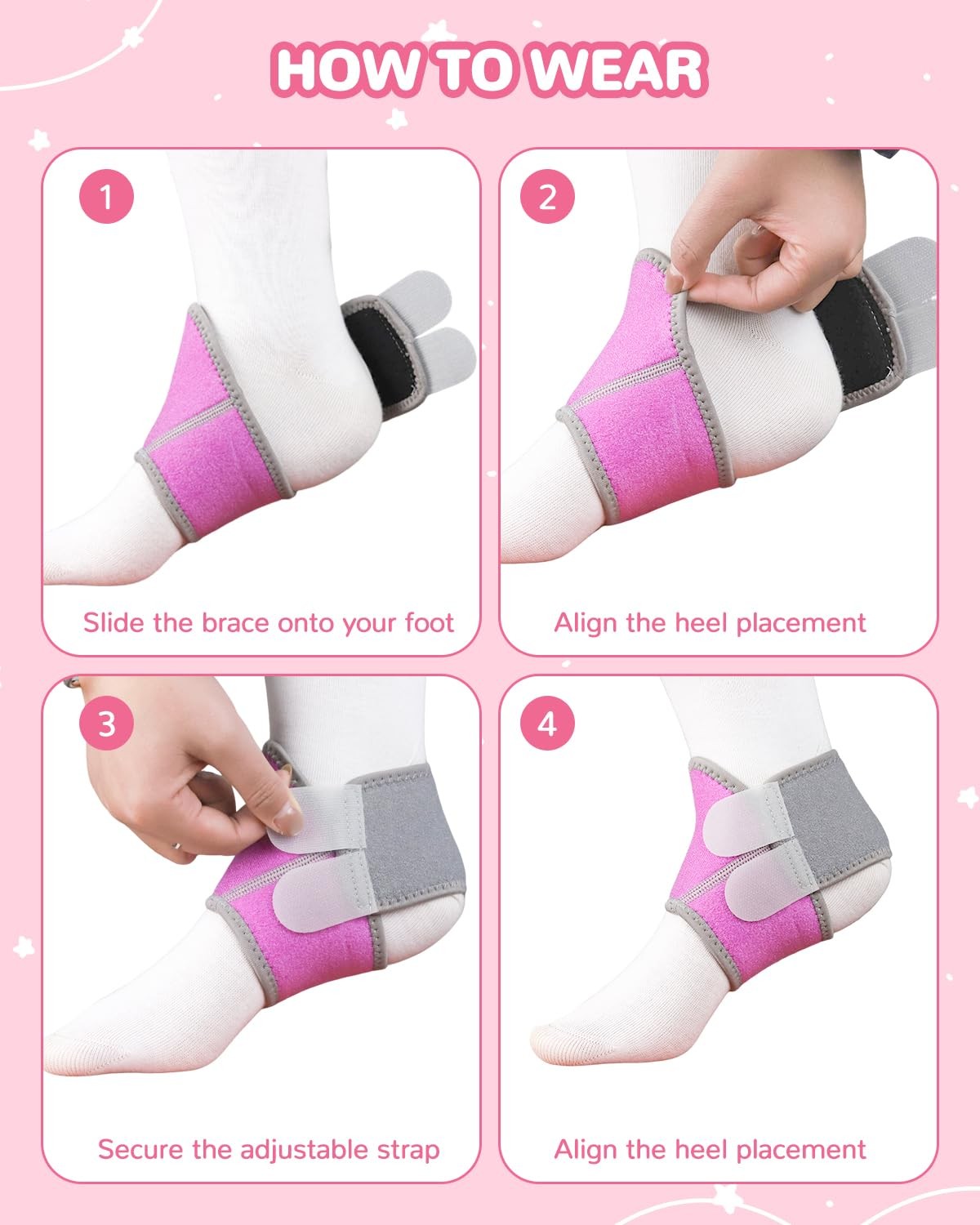 6 PCS Kids Ankle Brace Set Support Wraps Knitted Sleeve Sprains Small Size