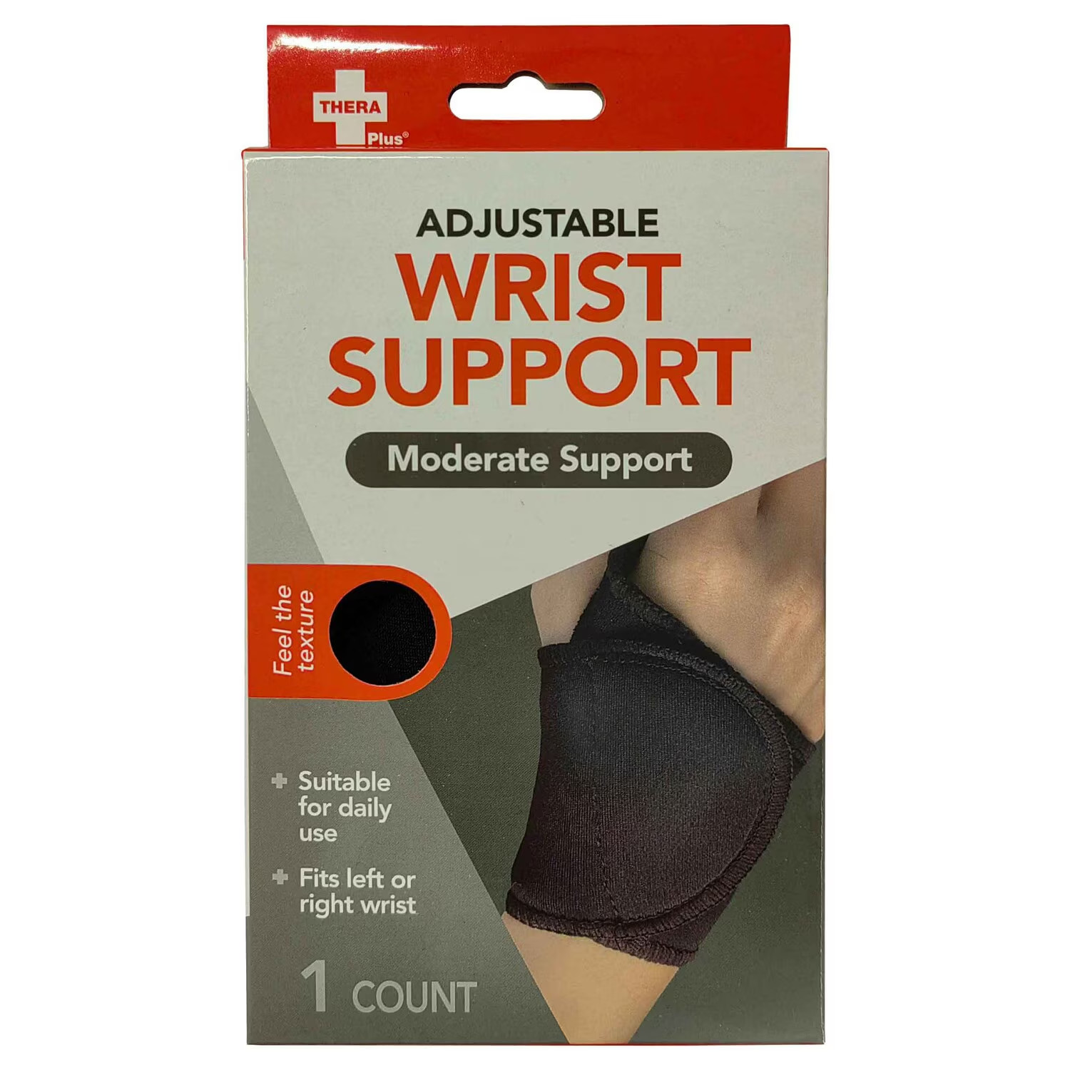 Thera Plus Adjustable Wrist Support, Moderate Support, Black, Free Shipping.