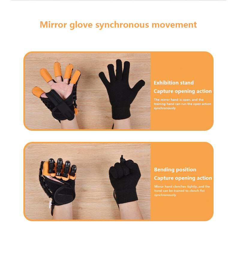 Hand Function Rehabilitation Robot Gloves Finger Hemiplegia Recovery Trainer USB