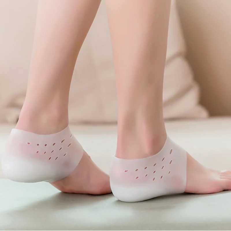 Invisible Height Increases Insole Women Men’s Heel Pad Silicone Neutral Orthoped