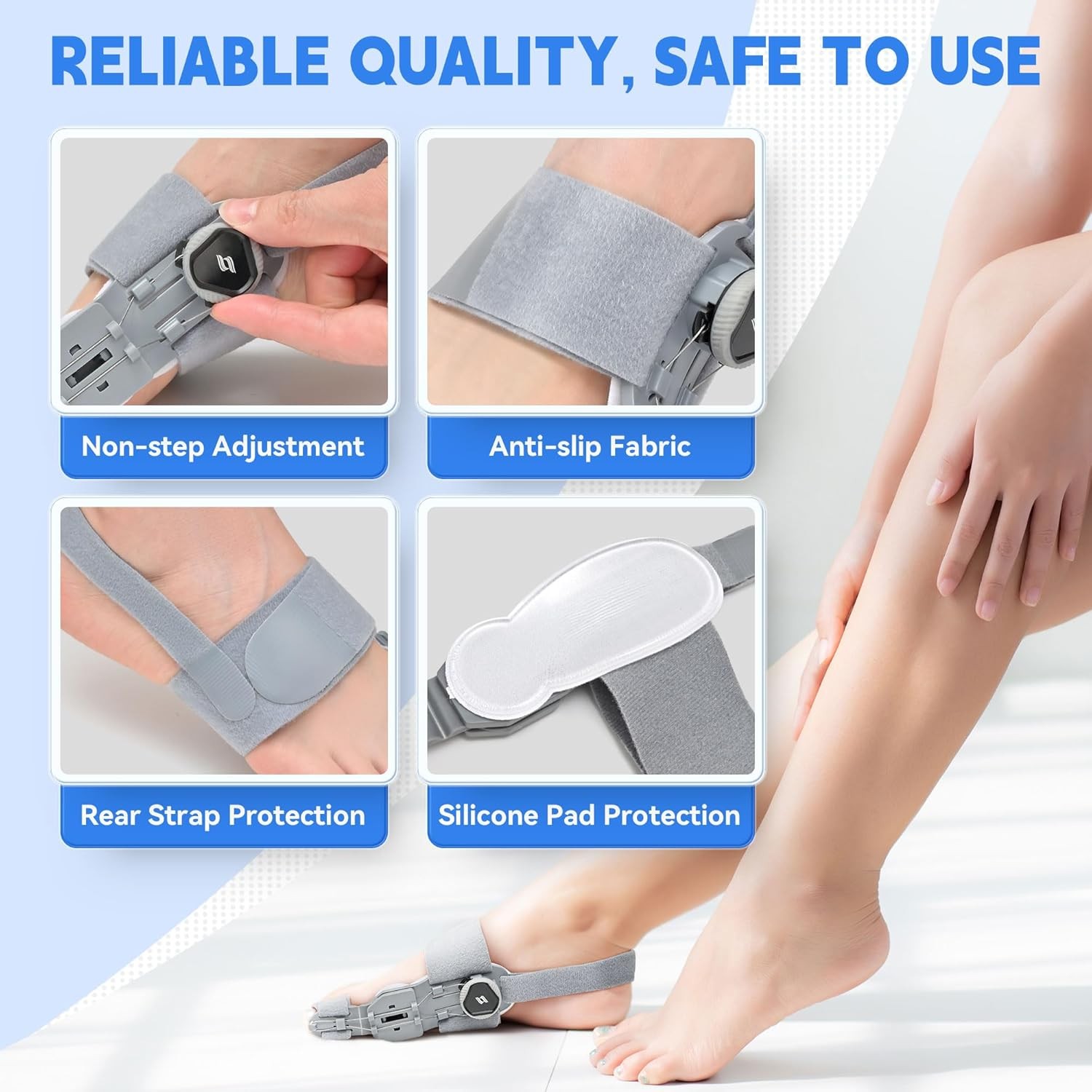 Bunion Corrector for Women & Men,Adjustable Universal Size Universal, Grey