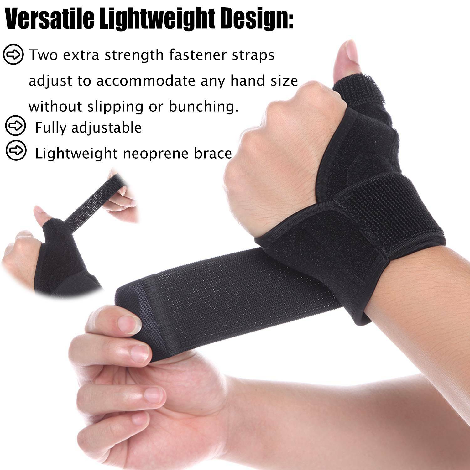 Thumb Brace Wrist Stabilizer Splint Support Strap Trigger for Finger Pain Relief