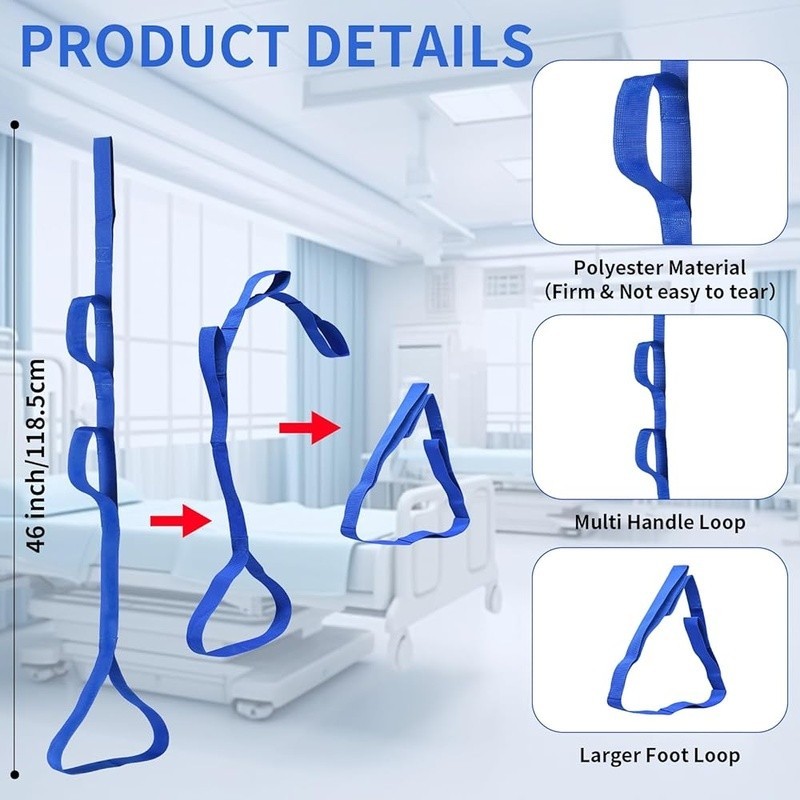 Pro Leg Lift Training Belt W/ Enhanced Grip Adjustable Multi-Angle Support Loop