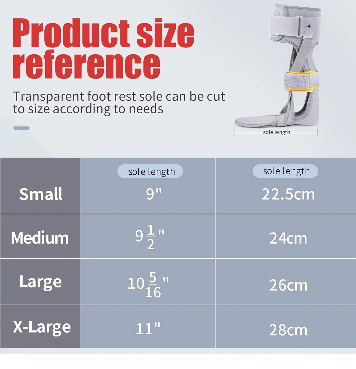 Medical AFO Foot Drop Brace – Drop Foot Braces for Walking – AFO Brace Size:XL