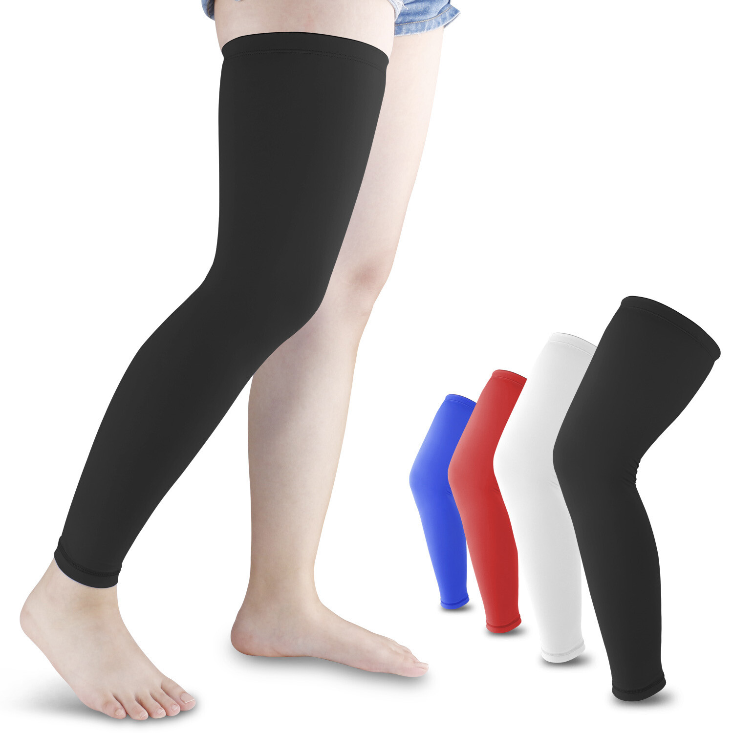 Compression Sleeve Socks Calf Support Leg Brace Thigh High Pain Relief Women Men