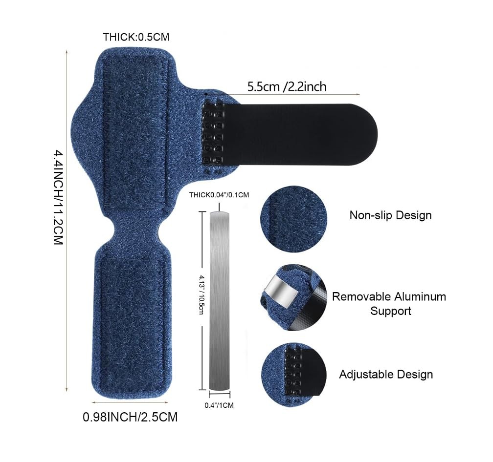 Qintreesify 2 Pcs Small Toe Splints for Straightening Hammer Small, Blue