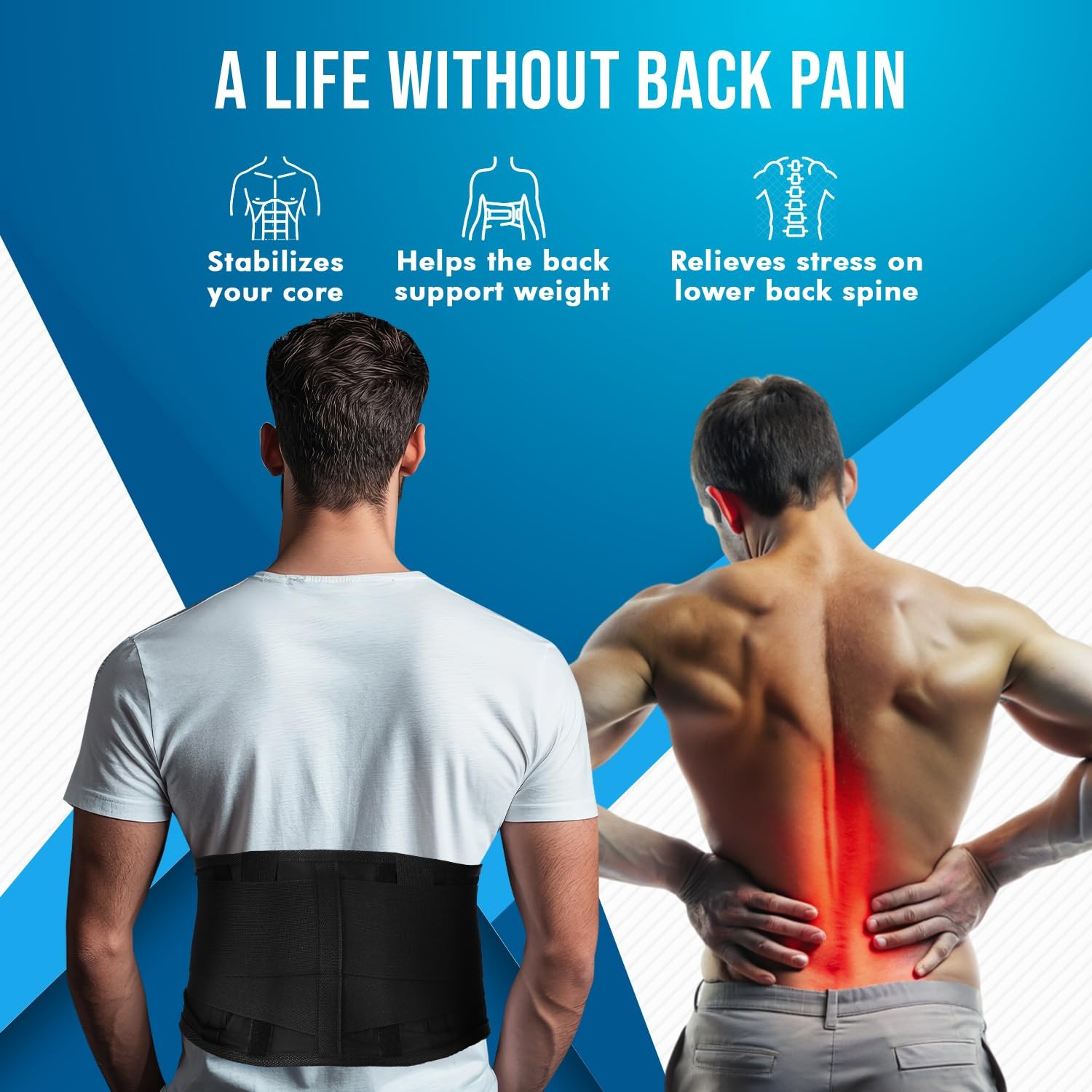 NYOrtho Back Brace Women & Men – 3XL – 46″-50″ – 3X-Large 46-50 Inch.