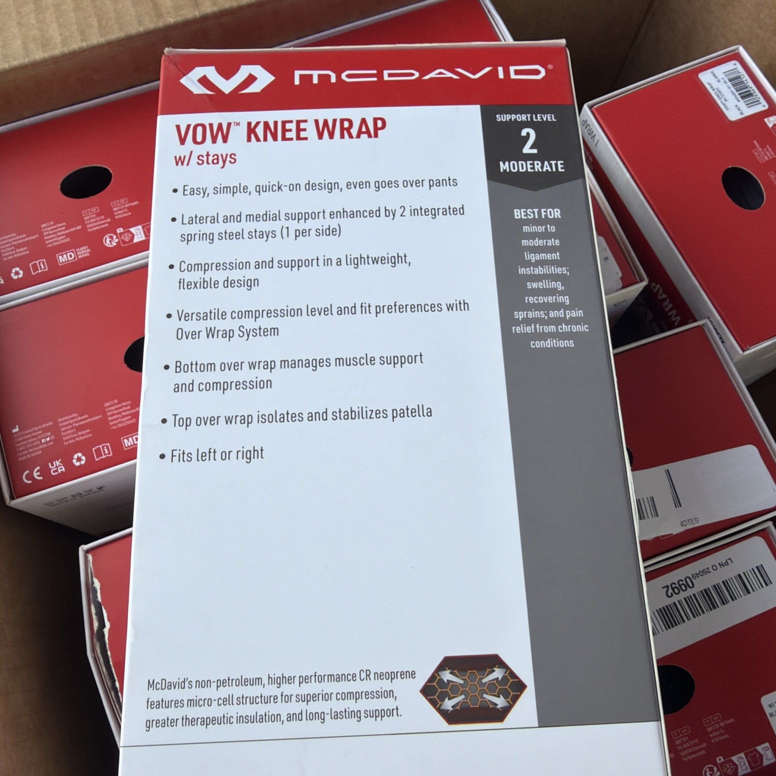 Mcdavid Level 2 Knee wrap w/ stays size X-Large 17-19”
