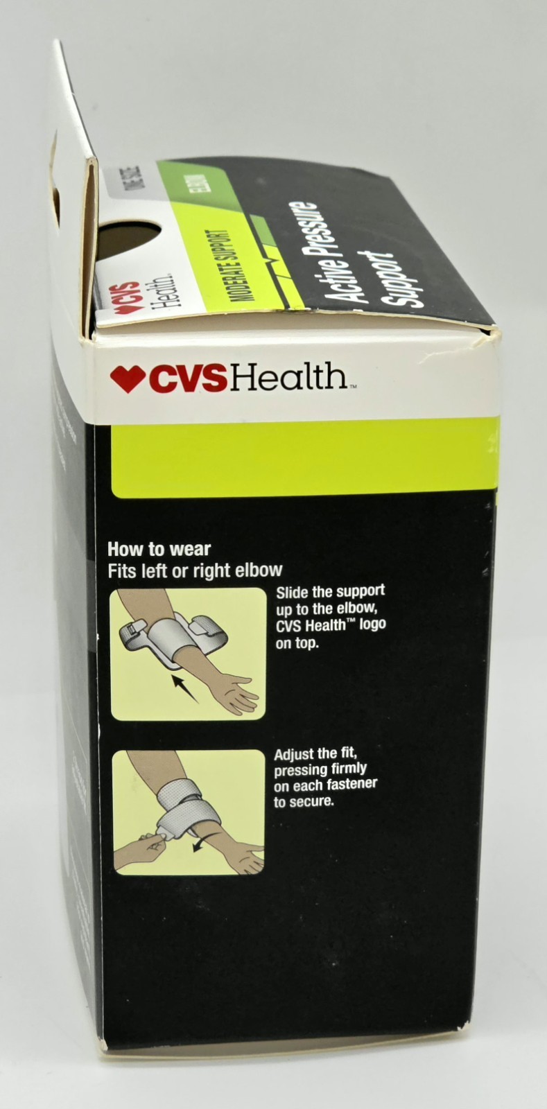 CVS Health Elbow- MODERATE Support – ONE SIZE – Active Pressure Support – 1 Ct.