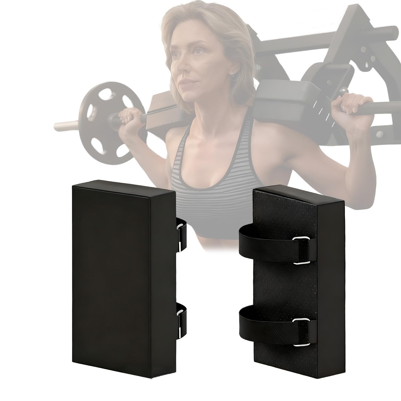 High-Density Foam Hack Squat Shoulder Pads 2-Pack, Adjustable Straps, Pressure R