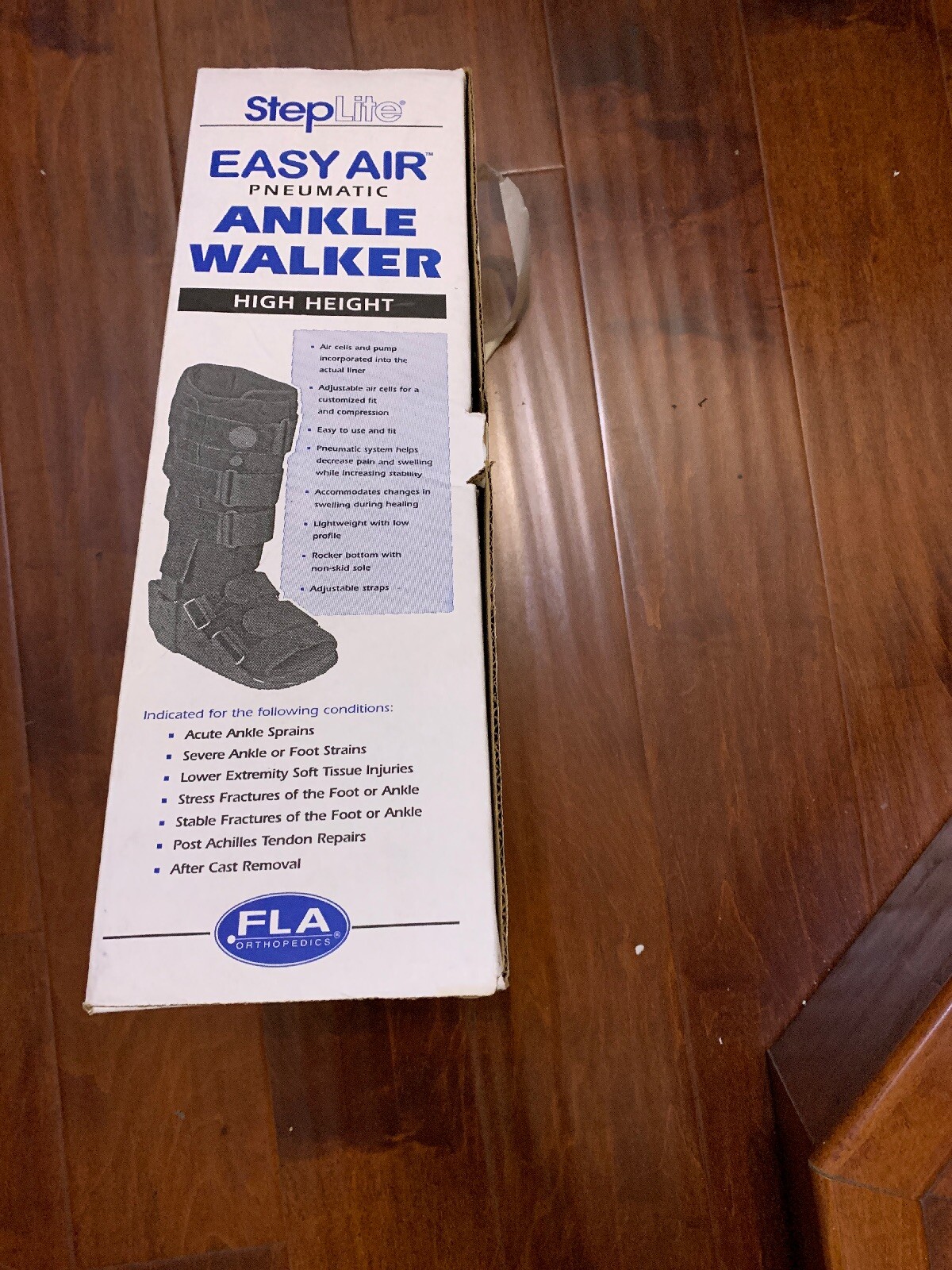 StepLite Ankle Walker Easy Air Pneumatic Adjustable Brace Size M High FLA
