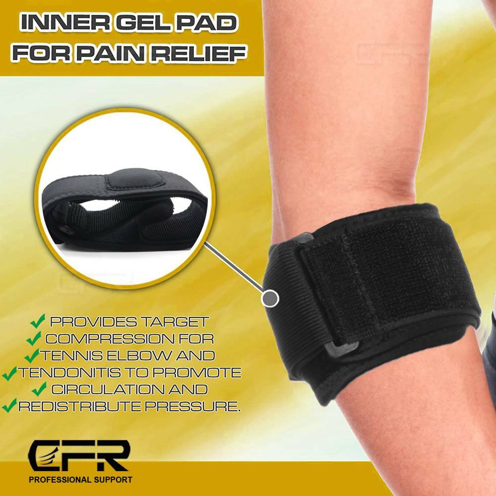 Tennis Elbow Brace Support Arthritis Tendonitis Arm Joint Pain Relief Band Strap