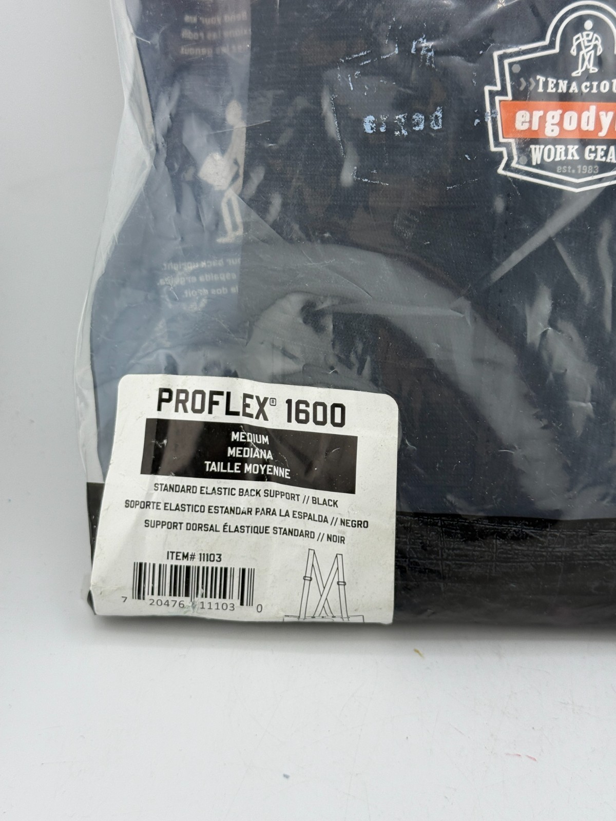 – 11103 ProFlex 1600 Back Support Brace 9″ Extended Support High Cut Front Fo…