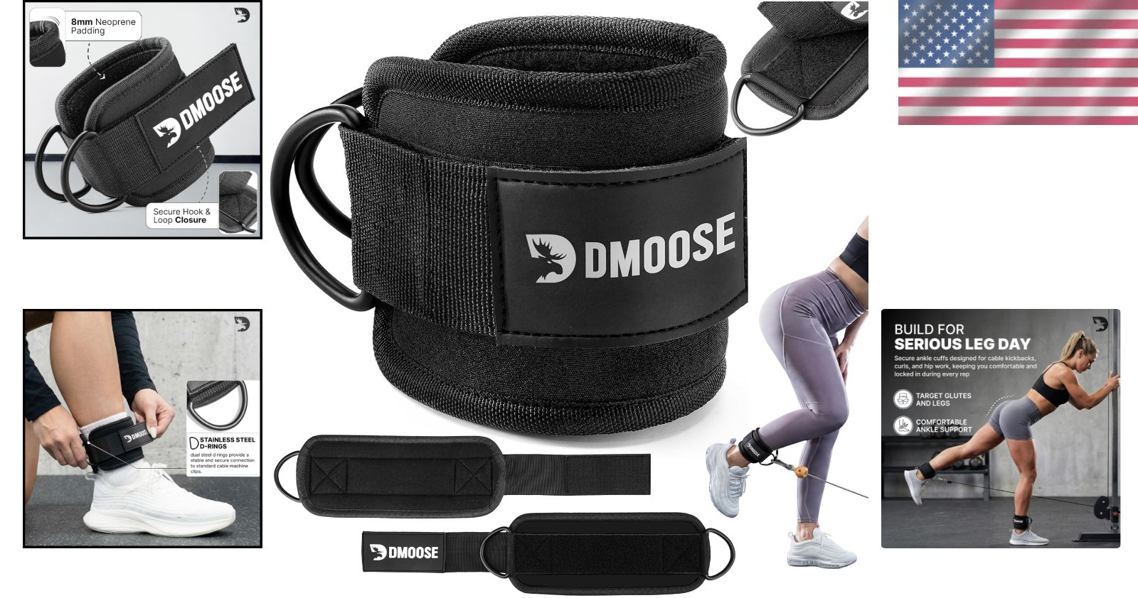 One Size Fits All Ankle Strap for Cable Machines – Comfort & Style for Workouts