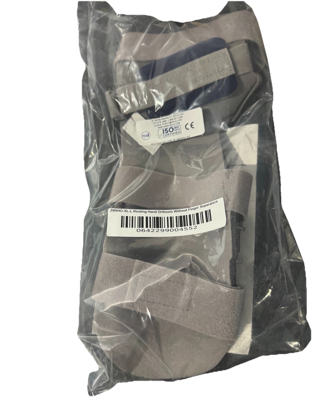 Resting Hand Orthosis 29RHO-XL-L, XL Left, Without Finger Separators