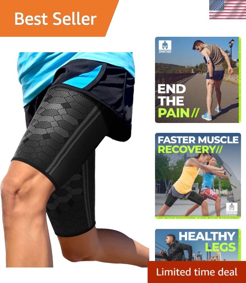 Versatile Compression Sleeves for Thighs – Quick Recovery & Pain Support – Small