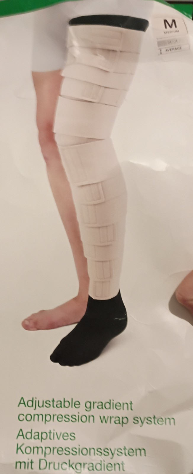 ￼⁠Solaris ReadyWrap Full Leg Wrap, an adjustable gradient compression wrap…