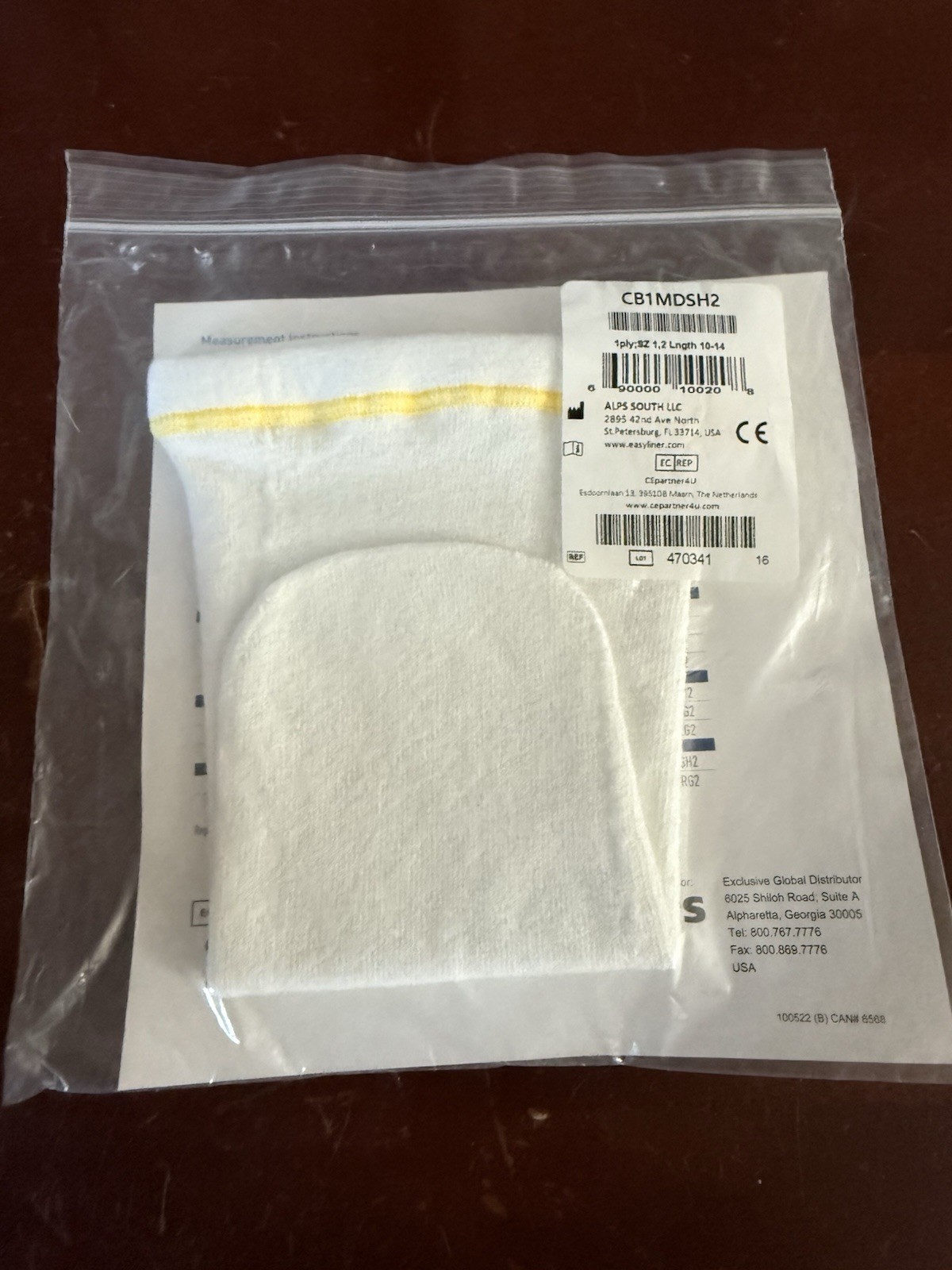 Prosthetic Sock Cool Blue 1 Ply CB1MDSH2 Size 1, 2 length 10 – 14 New