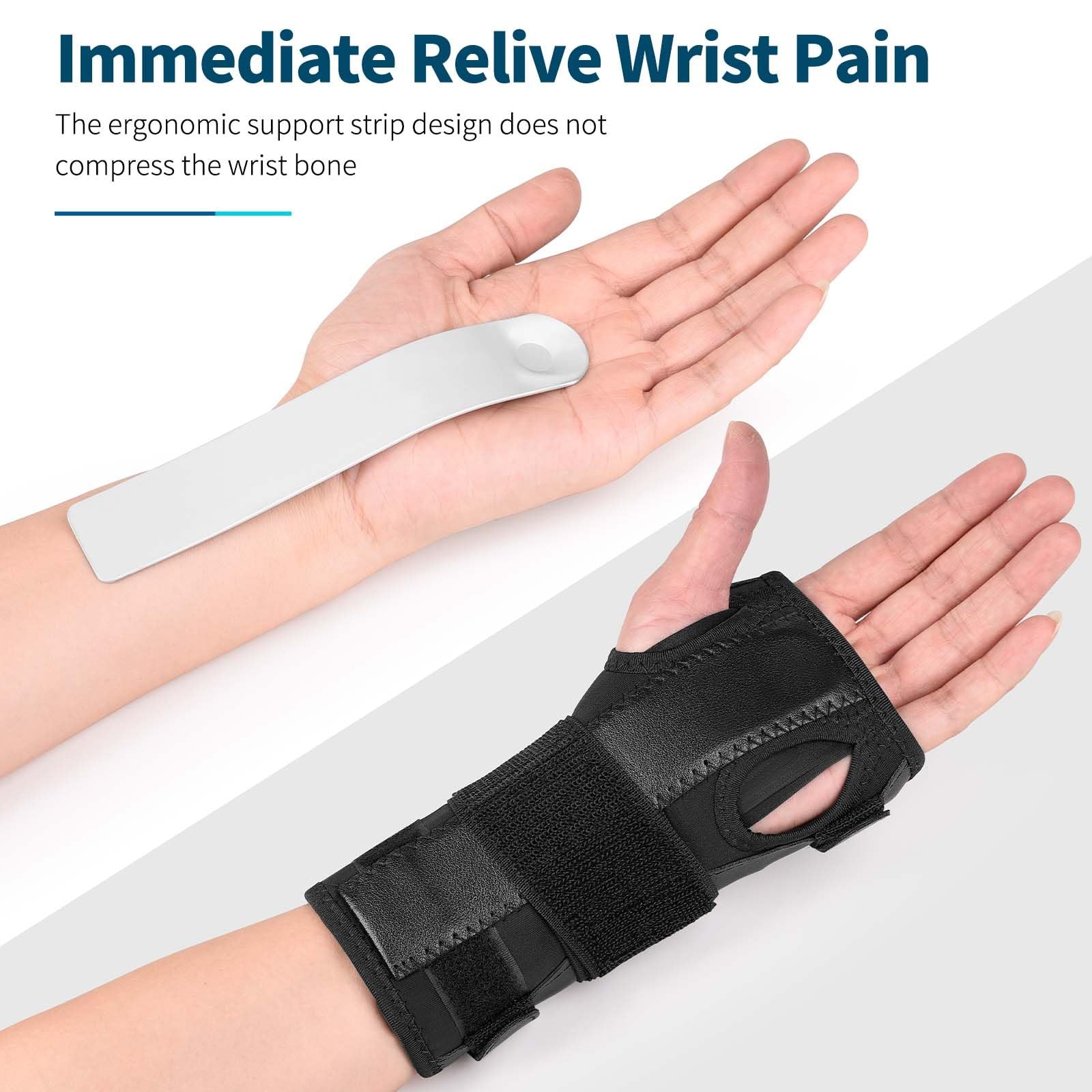 Wrist splint brace adjustable for carpal tunnel arthritis pain relief