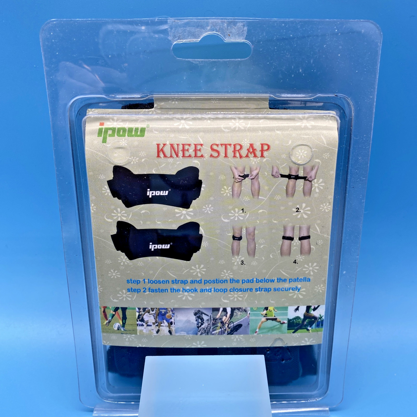 IPOW Brand 1 Pair (2 Pcs) Knee Strap Pain Relief Support Patella Stabelizer New