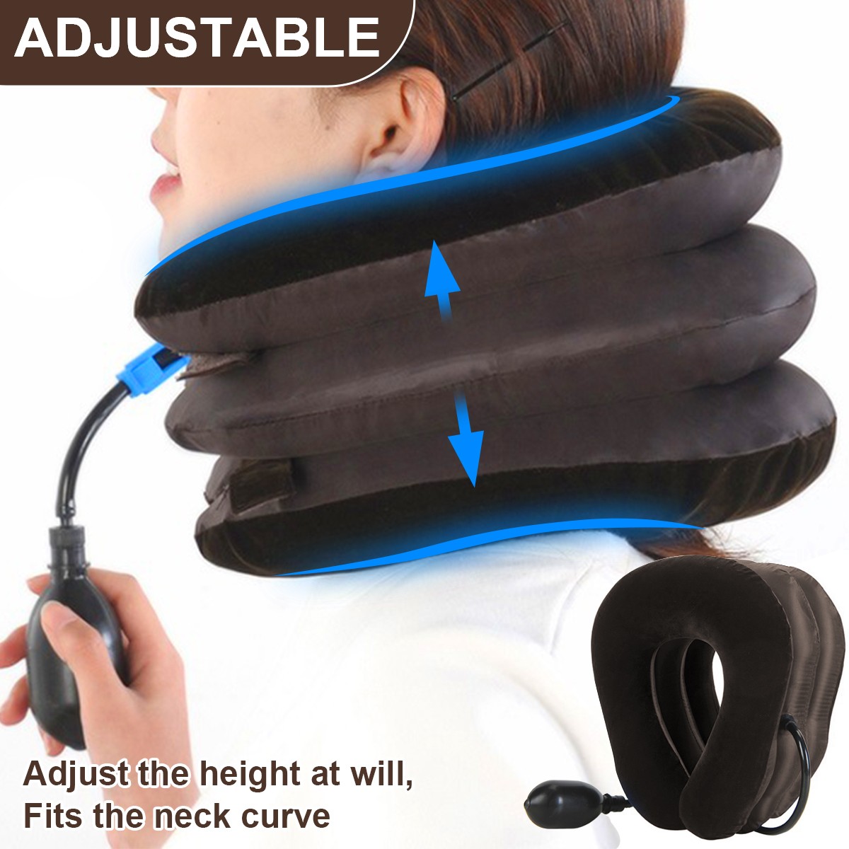 Cervical Neck Traction Device Collar Brace Support Pain Relief Stretcher Therapy