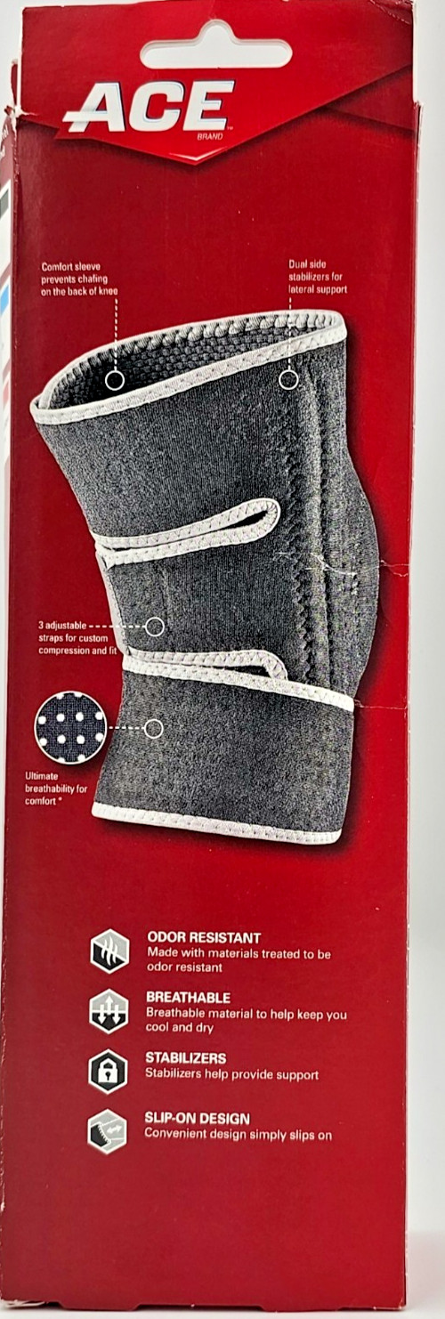 3M ACE Knee Dual with Side Stablizers Adult Support Brace New Boxed
