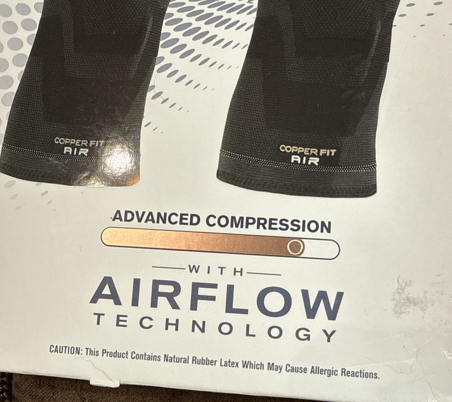 Copper Fit Elite Compression Knee Sleeve Brace Black S/M (2pk)
