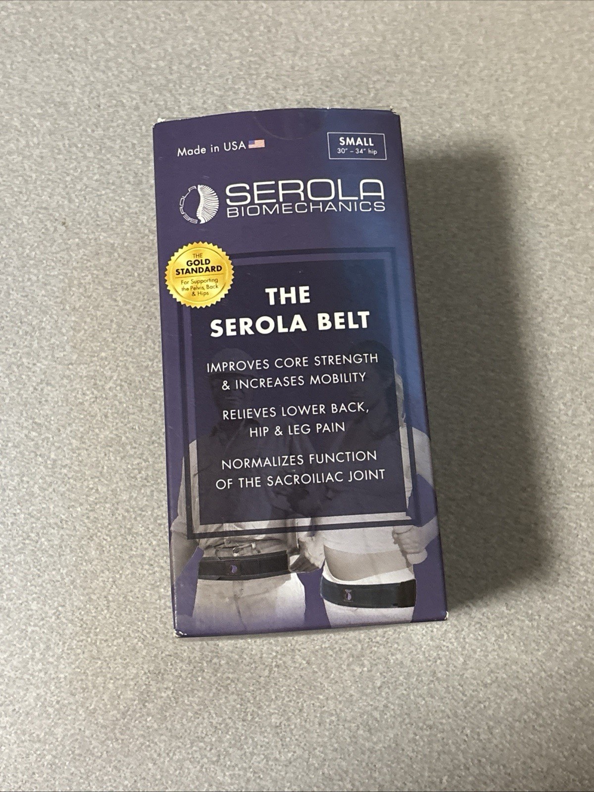 The Serola Belt SMALL 30- 34″Lower Back Pain Biomechanics Open Box!