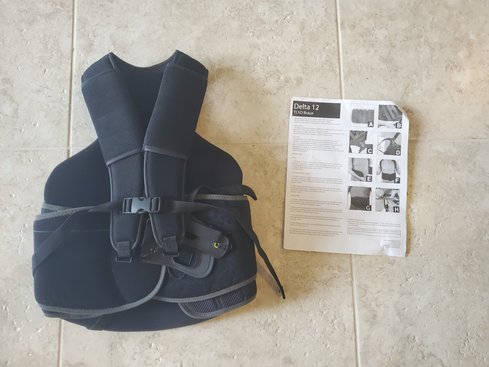 New Comfortland Delta 12X Back Brace DL-12X Adjustable, Universal