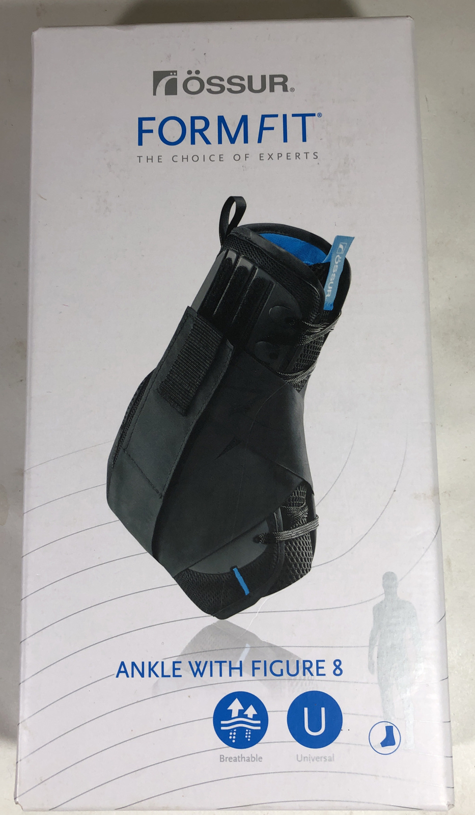 Ankle Brace Small with Figure 8 Straps Breathable Ossur Form Fit Open Box