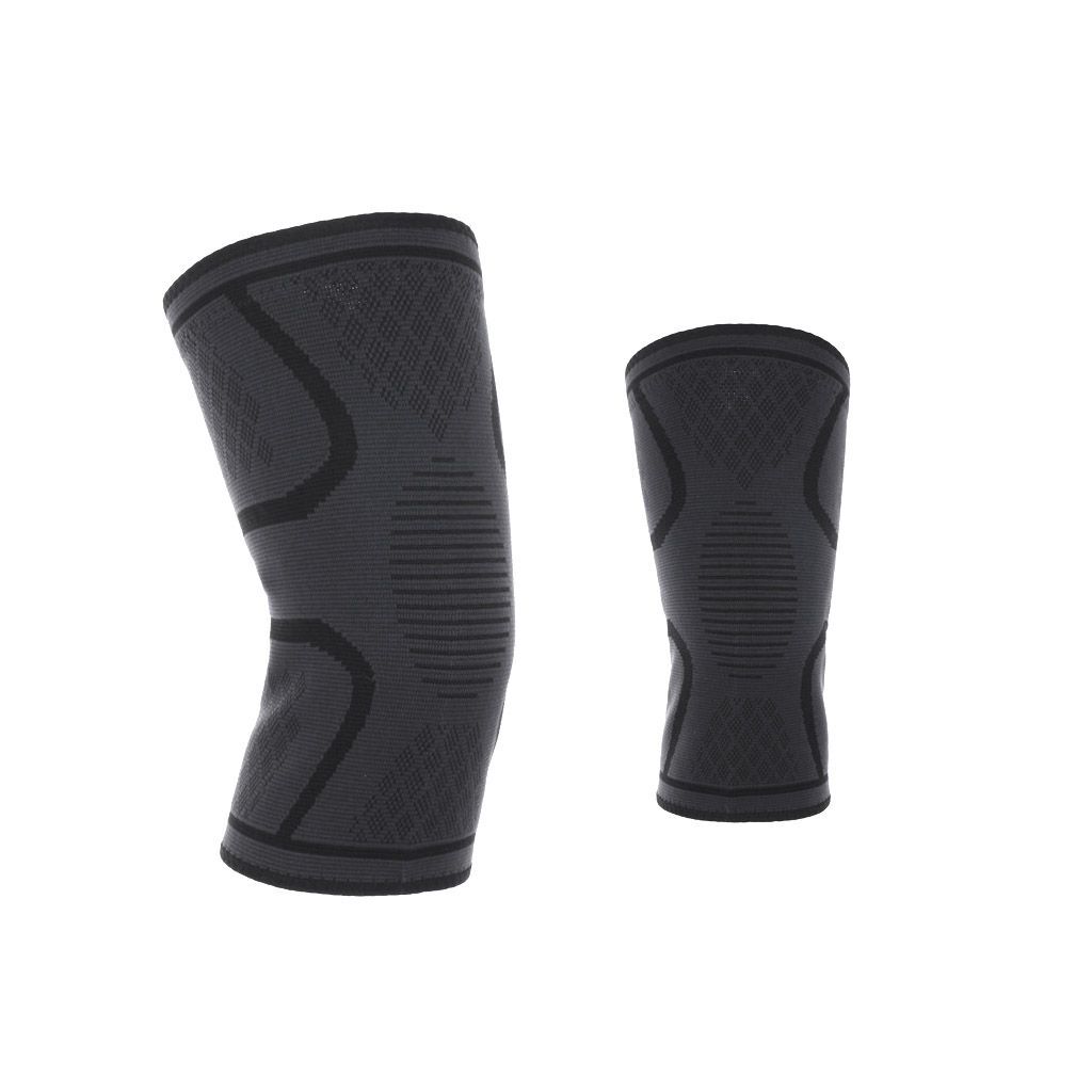 2 Knee Compression Brace Sleeve Support Sport Joint Injury Pain Relief Arthritis
