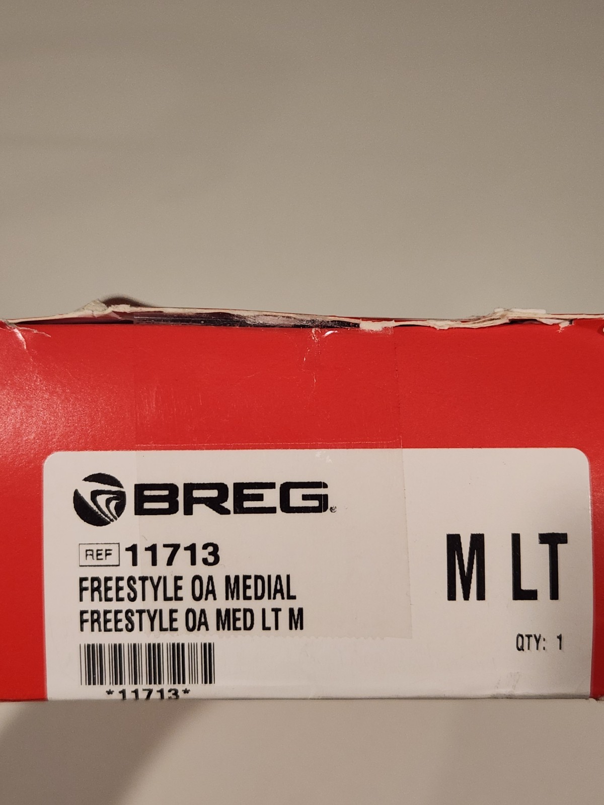 Breg Freestyle OA Medial Knee Brace – Left Leg, Medium – Osteoarthritis Support