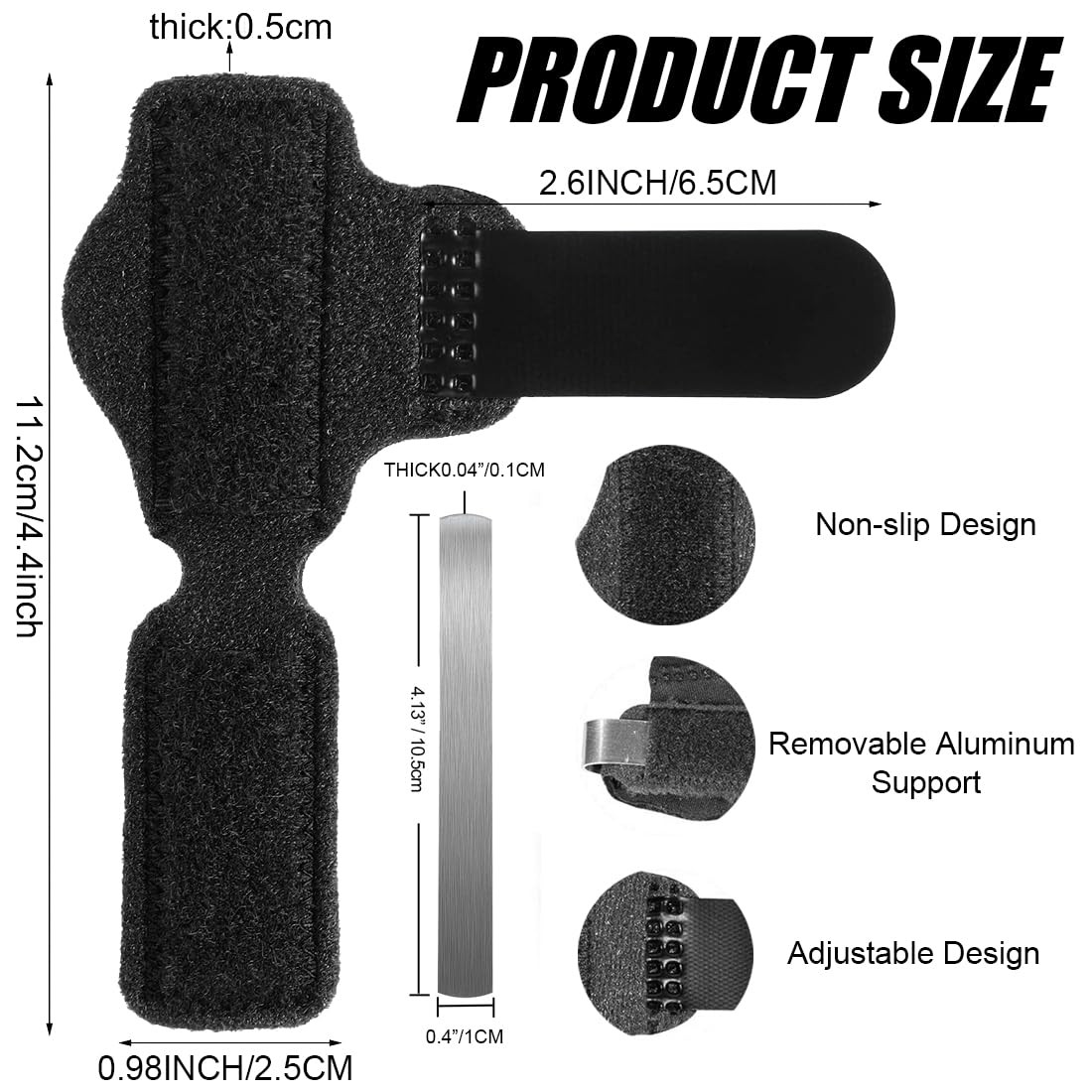 LINXIU Toe Splint for Broken Straightener Brace Women Men 11cm/4.3inch