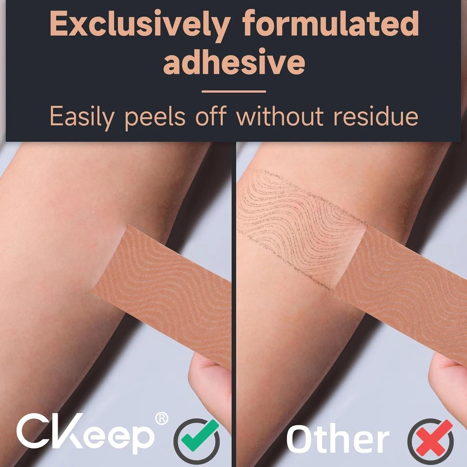 Ckeep Kinesiology Tape, Uncut 2 Rolls, Original Cotton Elastic Premium Athletic