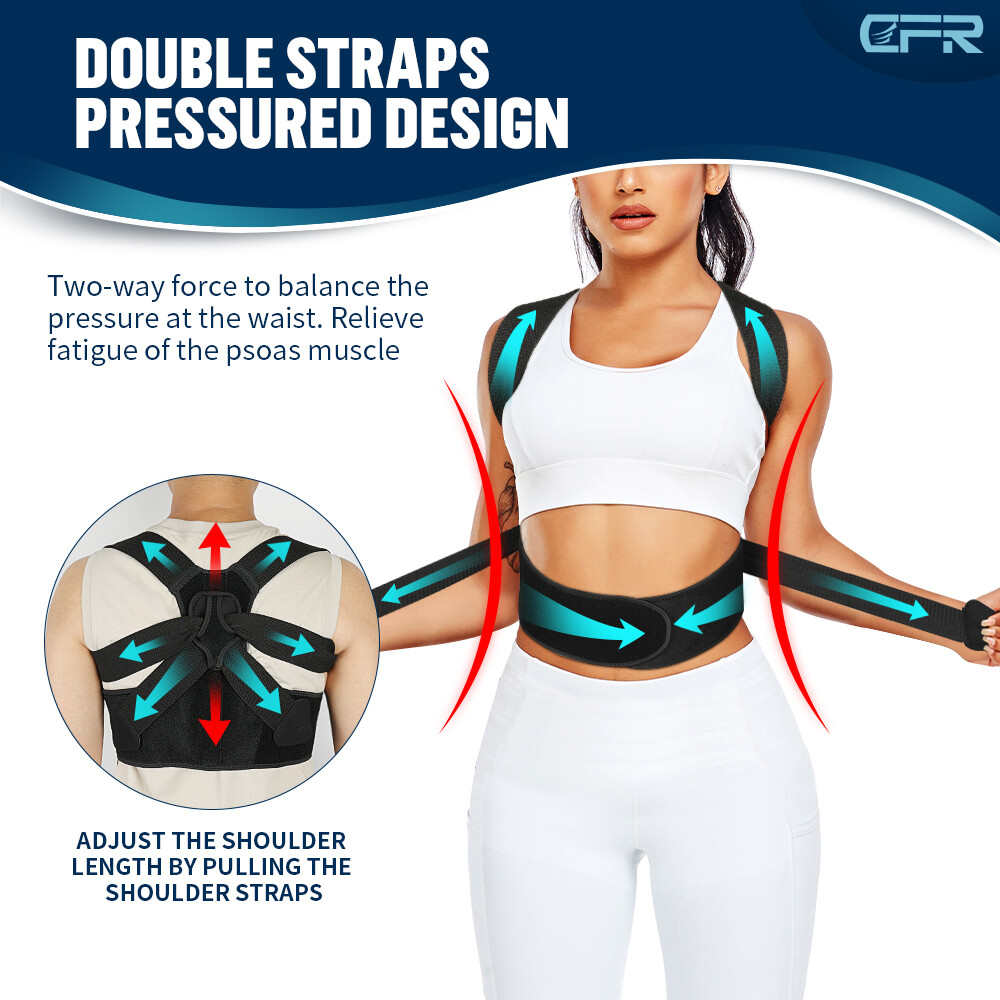 Posture Corrector Back Support Brace Clavicle Upper Neck Pain Relief Men Women