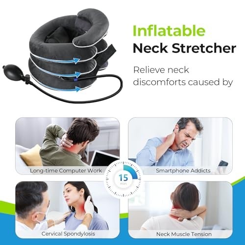 Inflatable Neck Stretcher for Cervical Traction, 3-Layer Design, Neck Brace Pill
