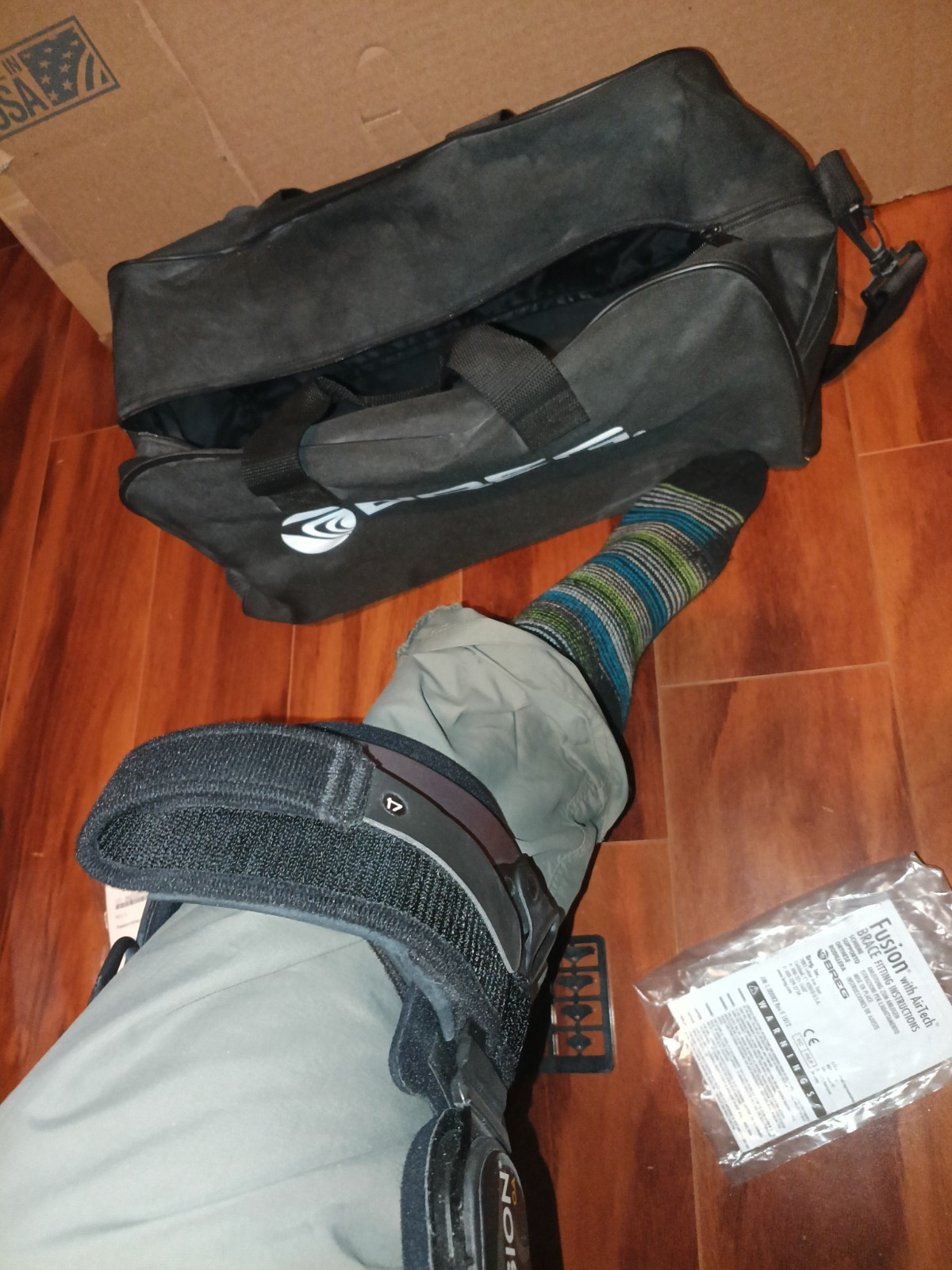 Breg Fusion OA With Air Tech ACL knee Brace Left Leg Large