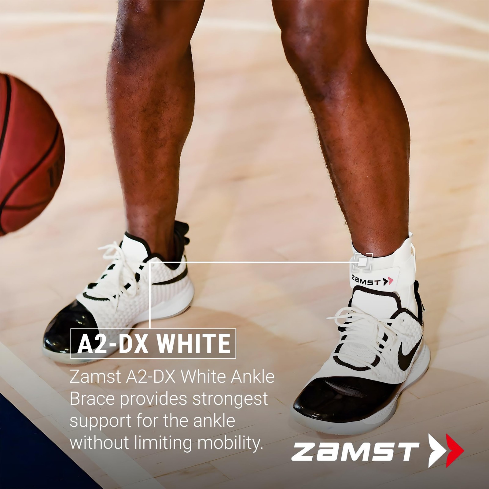 Zamst A2-Dx Sports Ankle Brace Protective Guards For High Ankle Sprains And