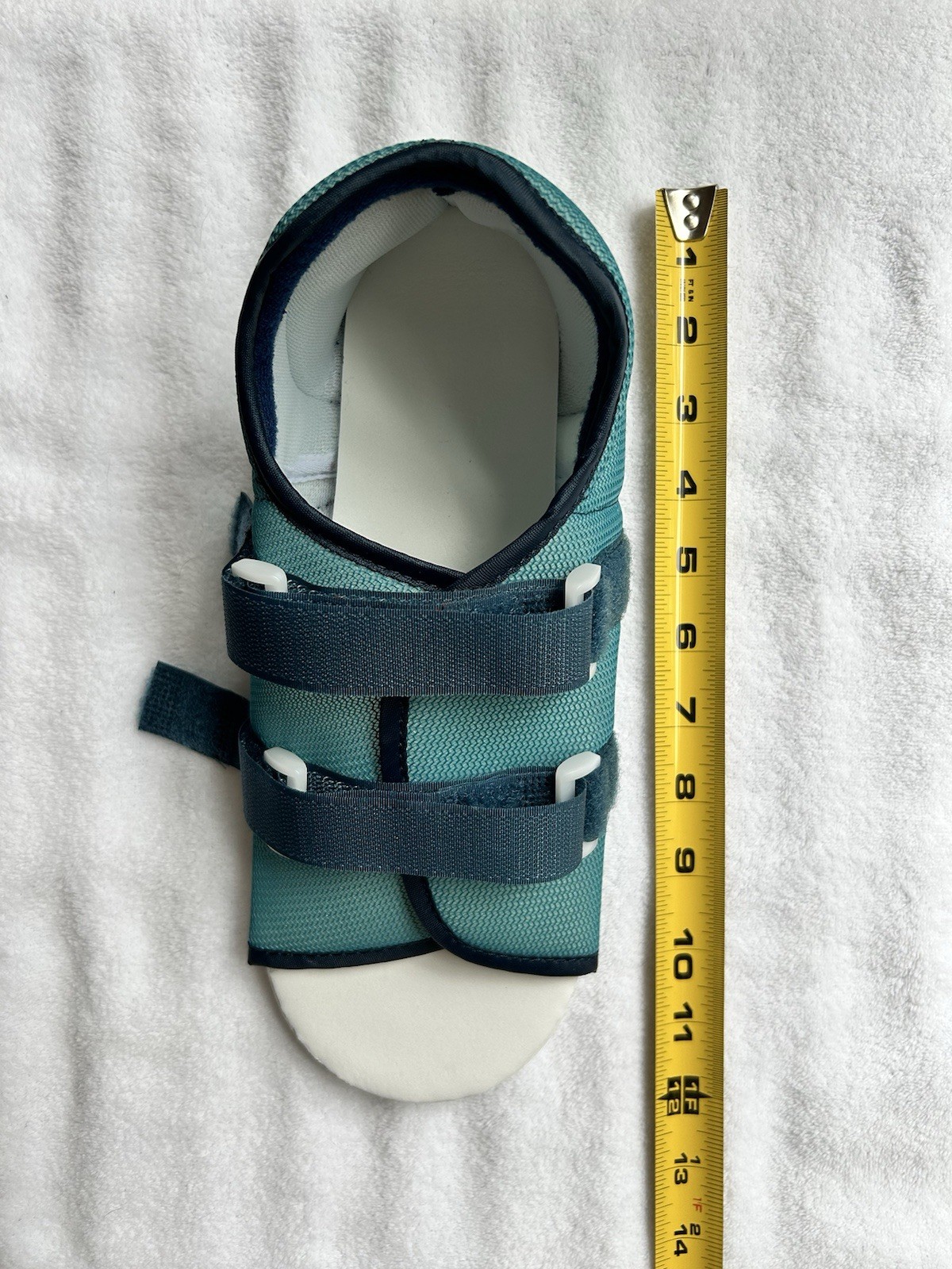 Darco Men’s Post-Op Open Toe Shoe Adjustable Hook and Loop Blue/White Size Large